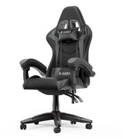 Sedia da gioco, Sedia da gioco ergonomica in similpelle , altezza regolabile con supporto lombare e poggiatesta, schienale reclinabile