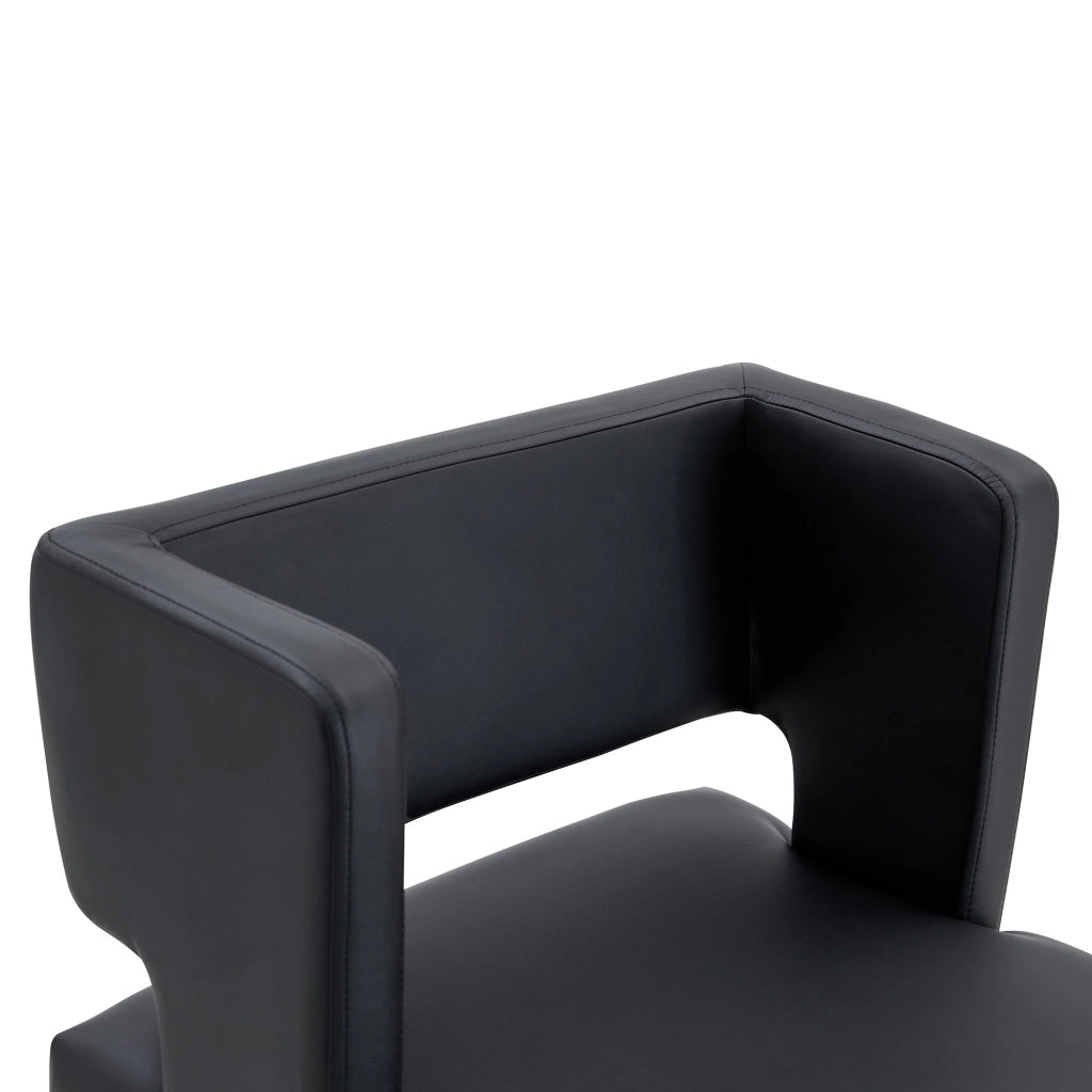 SGABELLO DA BAR Quadrato 91,4 cm Nero/Argento in PU e Metallo