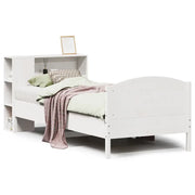Letto singolo | Letto per adulti | Letto con Libreria senza Materasso 75x190 cm in Legno Pino
