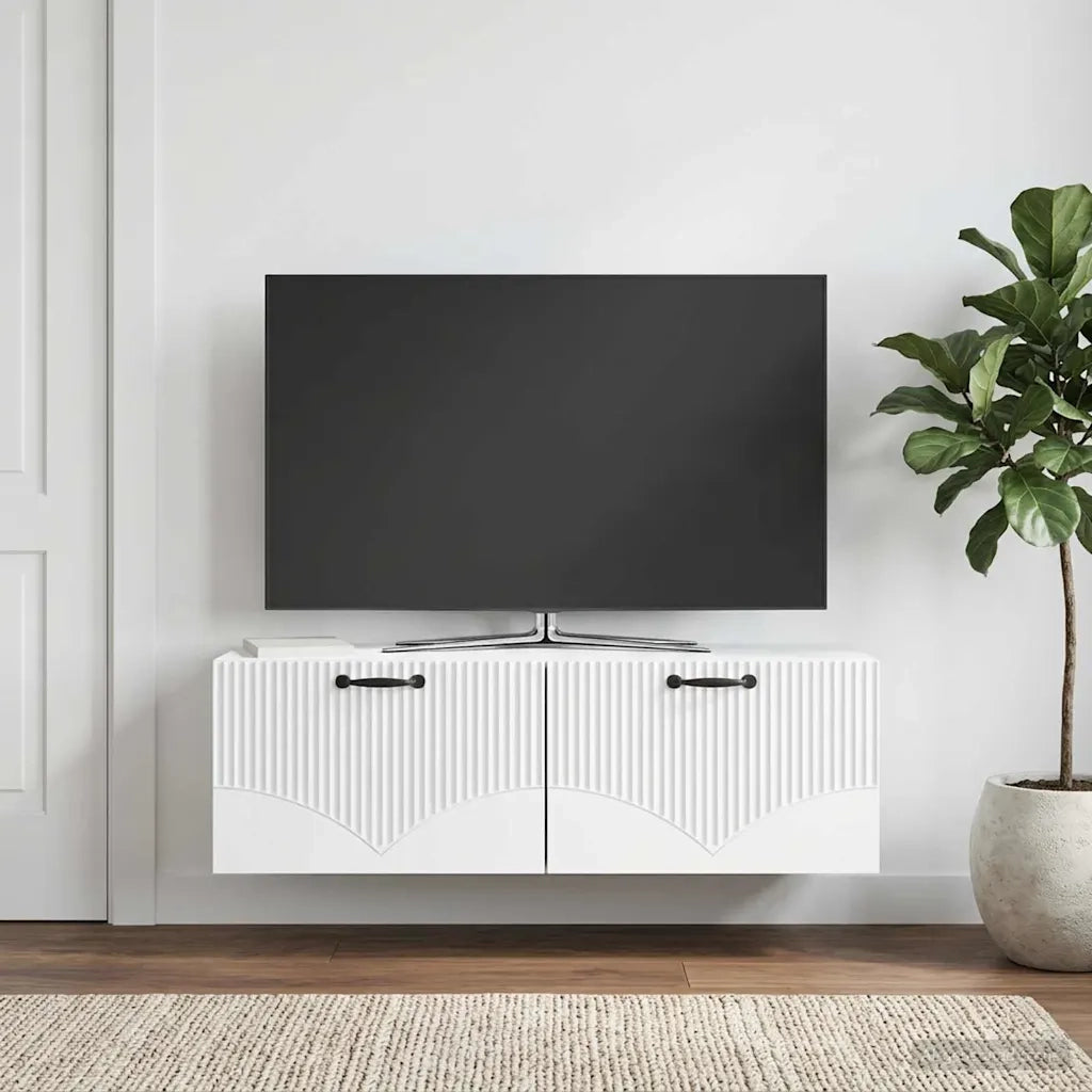 Mobile Porta TV da Muro Bianco 98 x 31 x 30 cm 899065