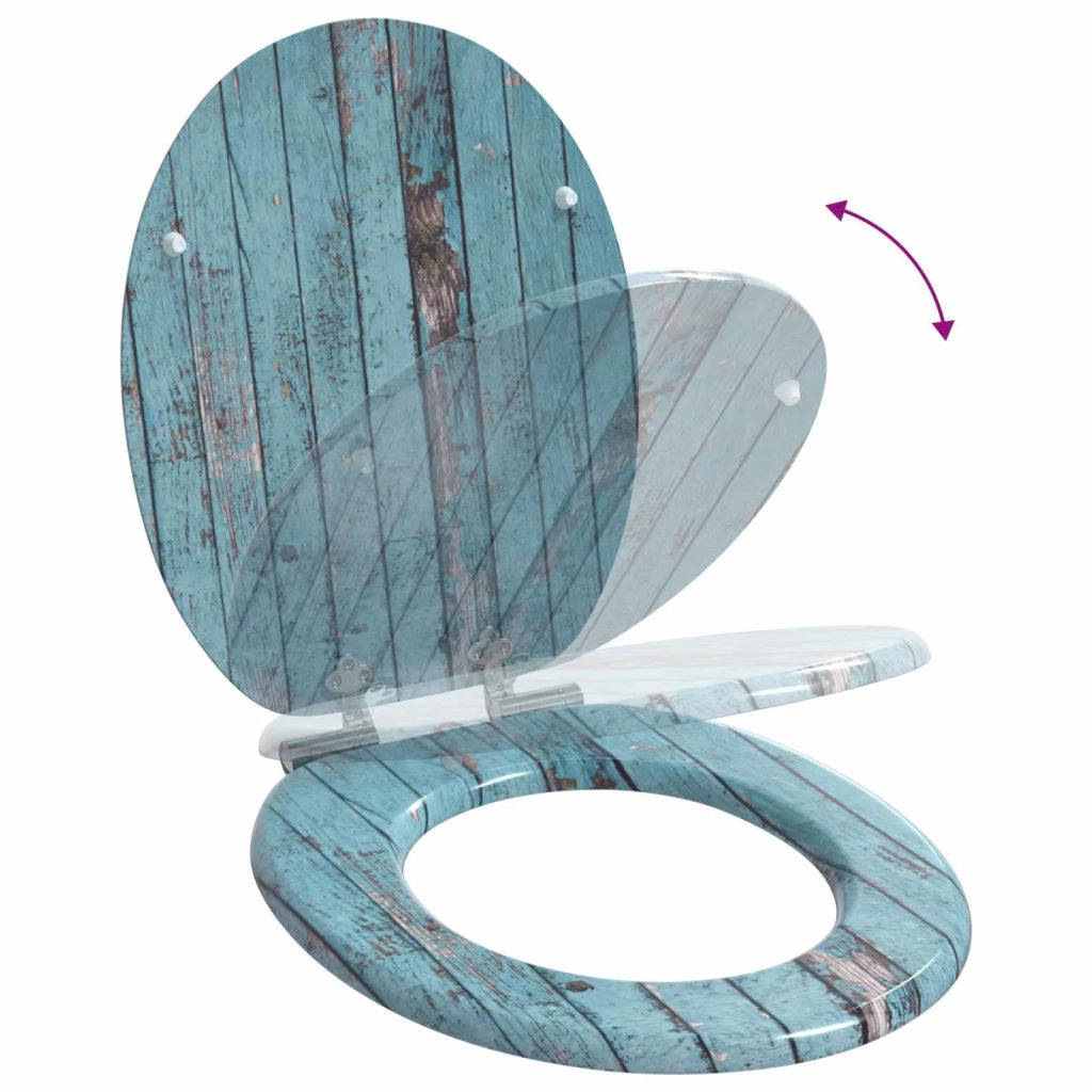 Sedile per toilette con chiusura morbida Blu 44 x 38 cm CFW9530213
