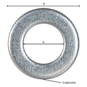 RONDELLA PIANA INOX A2 M 10 - 2,0 x  20 x  10,5 mm - 5 centinaio