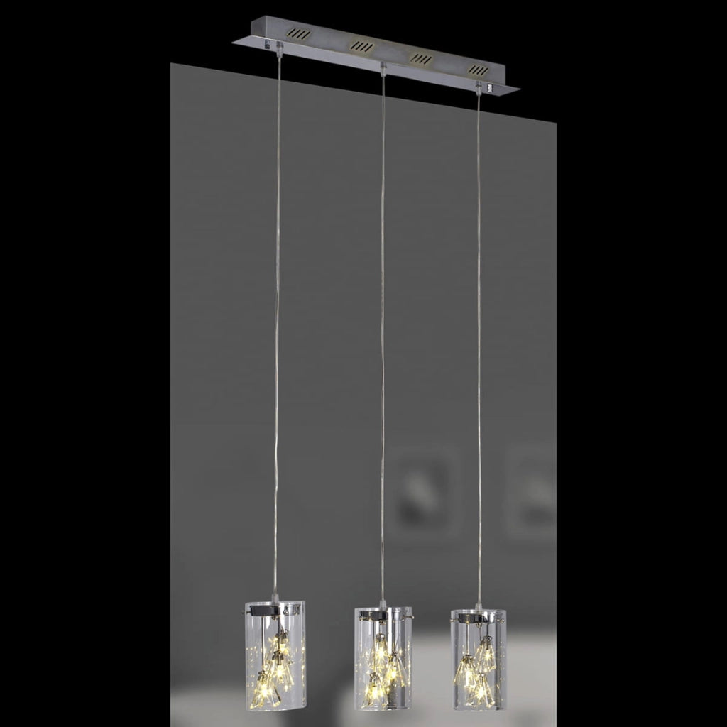 Lampadario Italux Shine cromato 3 luci G4 MD4507-9A