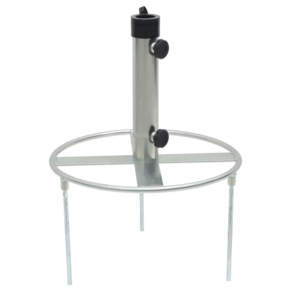 Base per Ombrellone con Picchetti per Ã˜38/48 Argento in Acciaiocod mxl 92544