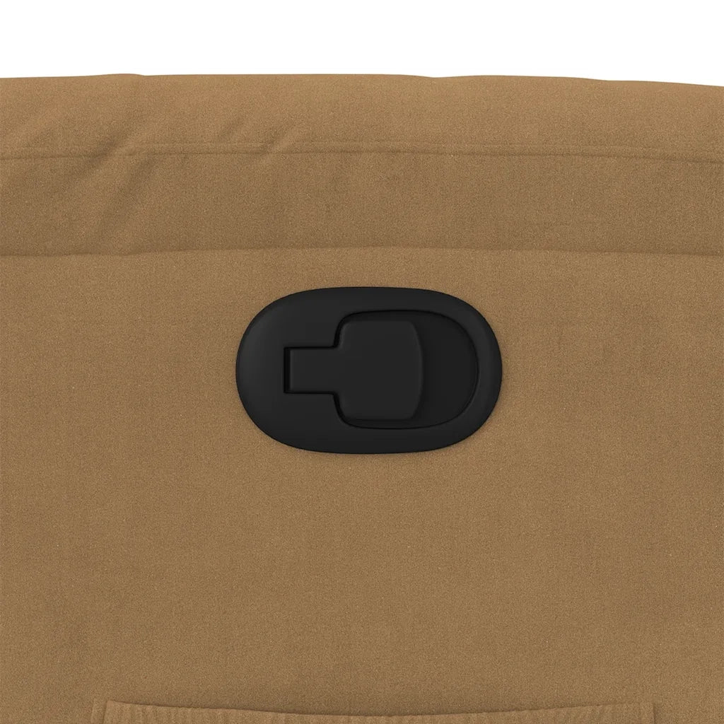Poltrona Reclinabile Marrone in Velluto 373508
