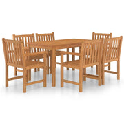Set da pranzo da giardino 7 pezzi mobili da esterno legno massello di teak 02_0013938