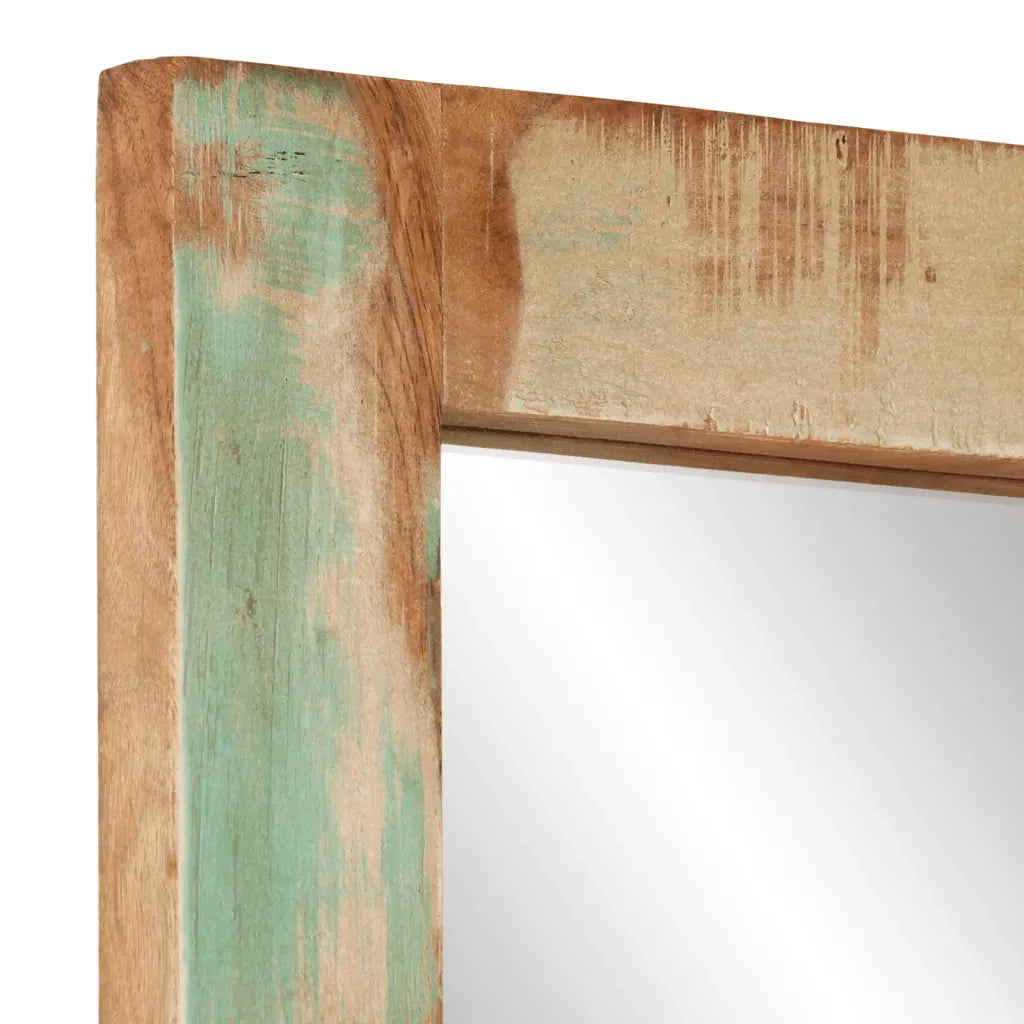 vidaXL Specchio 70x50 cm in Legno Massello di Recupero e Vetro