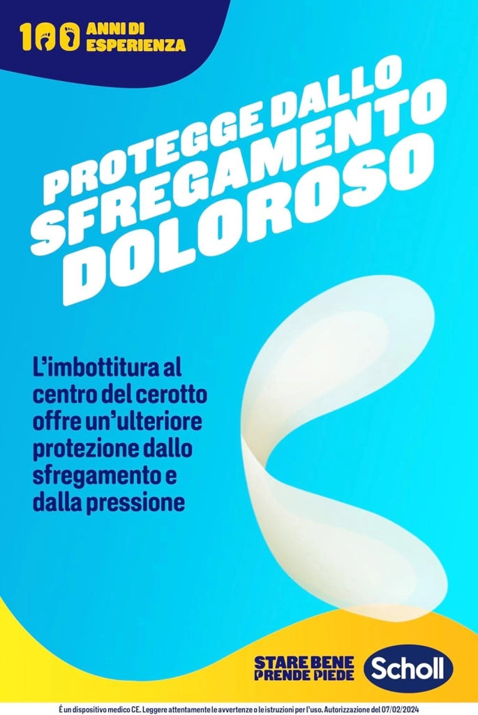 SCHOLL CEROTTI PER LE VESCICHE DEI PIEDI AD ALTO POTERE ADESIVO RESISTENTI ALL'ACQUA E A LUNGA TENUTA DA 5 CEROTTI