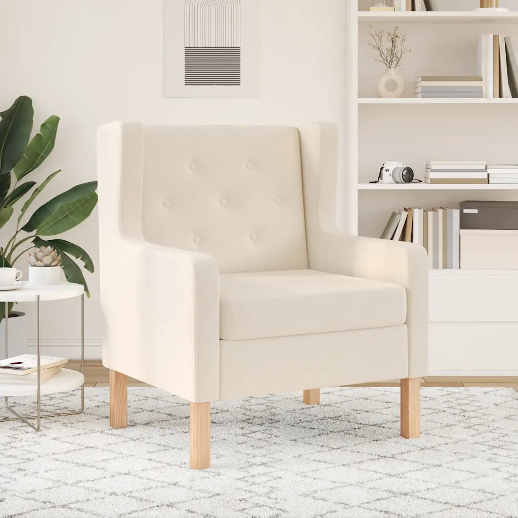 Poltrona-Poltroncina Bianco Crema in Tessuto