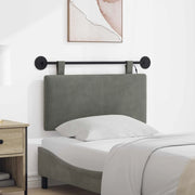 Testiera sospesa Con luce LED Grigio Chiaro Tessuto in Cords 3424272