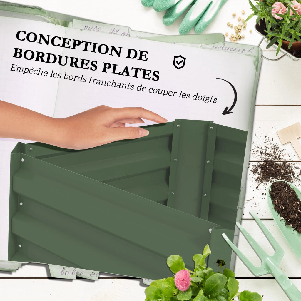 Fioriera con griglia regolabile ¨C zephmum ¨C verde 61x61x187 cm