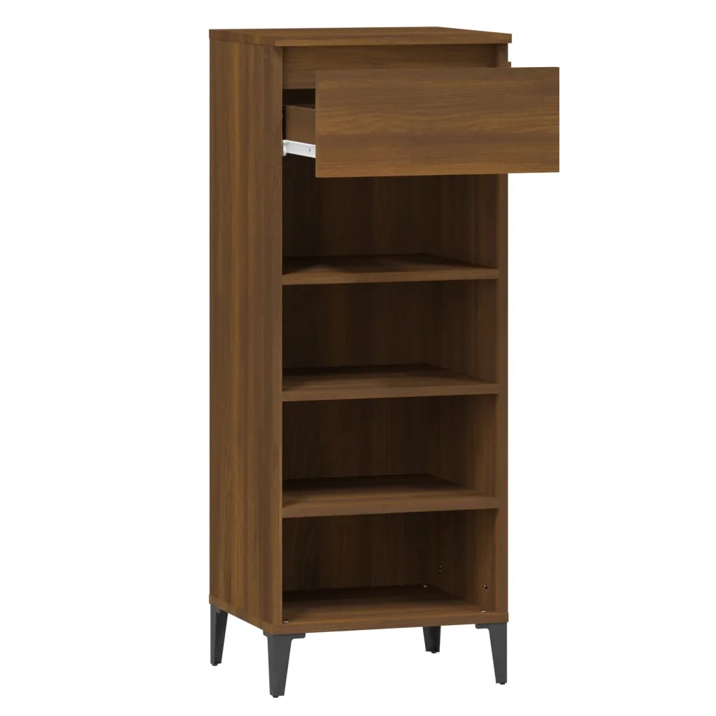 Scarpiera | Mobile per scarpe Rovere Marrone 40x36x105 cm in Legno Multistrato