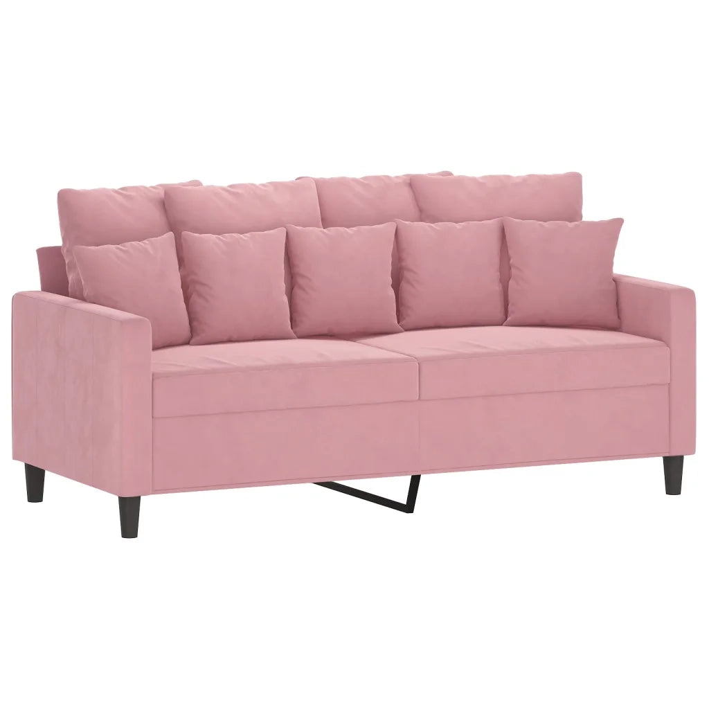 Set di Divani 2 pz con Cuscini rosa in Velluto 3201703