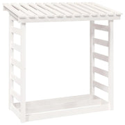 Portalegna portalegna organizer portaoggetti 108 x 64,5 x 110 cm legno di pino bianco 02_0045104
