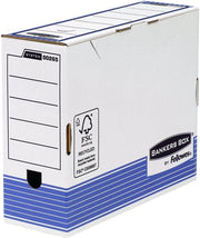 Sistema di archiviazione A4, 100 mm con contenitore Fastfold, 10 pezzi, blu/bianco