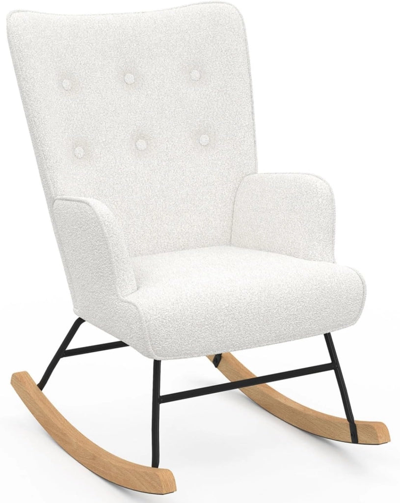 Poltrona scandinava IVAR in tessuto a coste beige