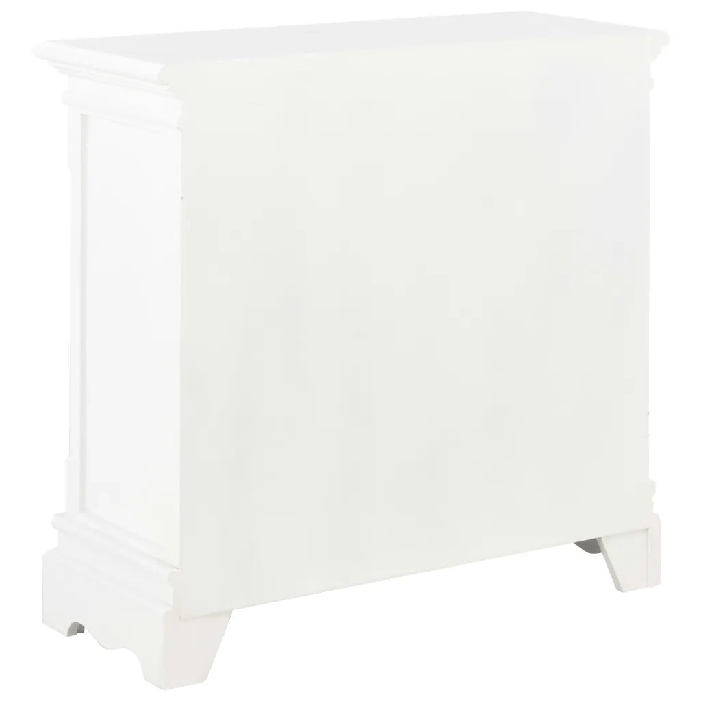 Credenza-Buffet-Armadio da cucina Bianca 70x28x70 cm in Legno Massello di Pino