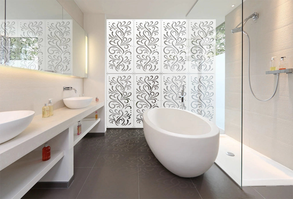 BLOW - Pannello in PVC traforato - Parasole Misura: 73x148 cm, Colore: bianco