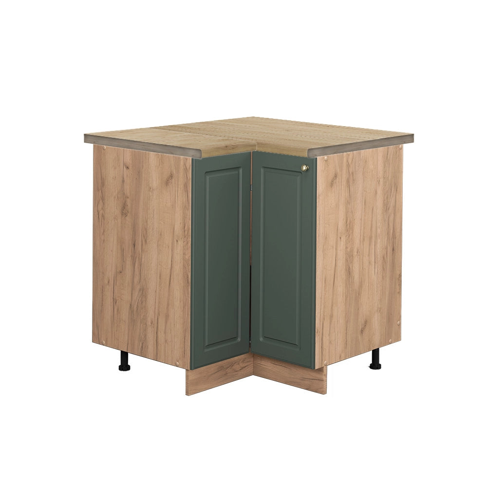 Mobile ad angolo cucina Fame-Line Verde-oro rustico/Rovere dorato 80.5 cm, PL Rovere Vicco