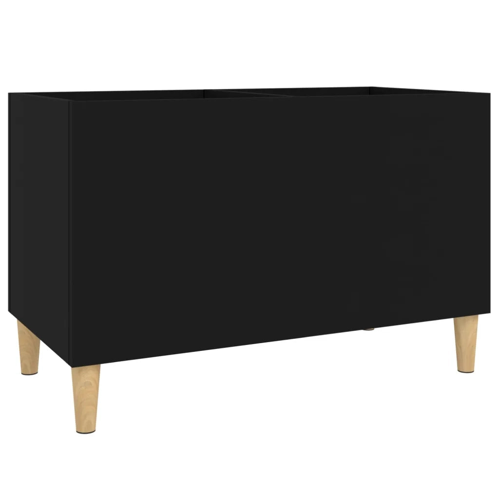Mobile porta dischi spazioso e pratico 74,5 x 38 x 48 cm realizzato in legno composito nero 02_0049203