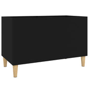 Mobile porta dischi spazioso e pratico 74,5 x 38 x 48 cm realizzato in legno composito nero 02_0049203