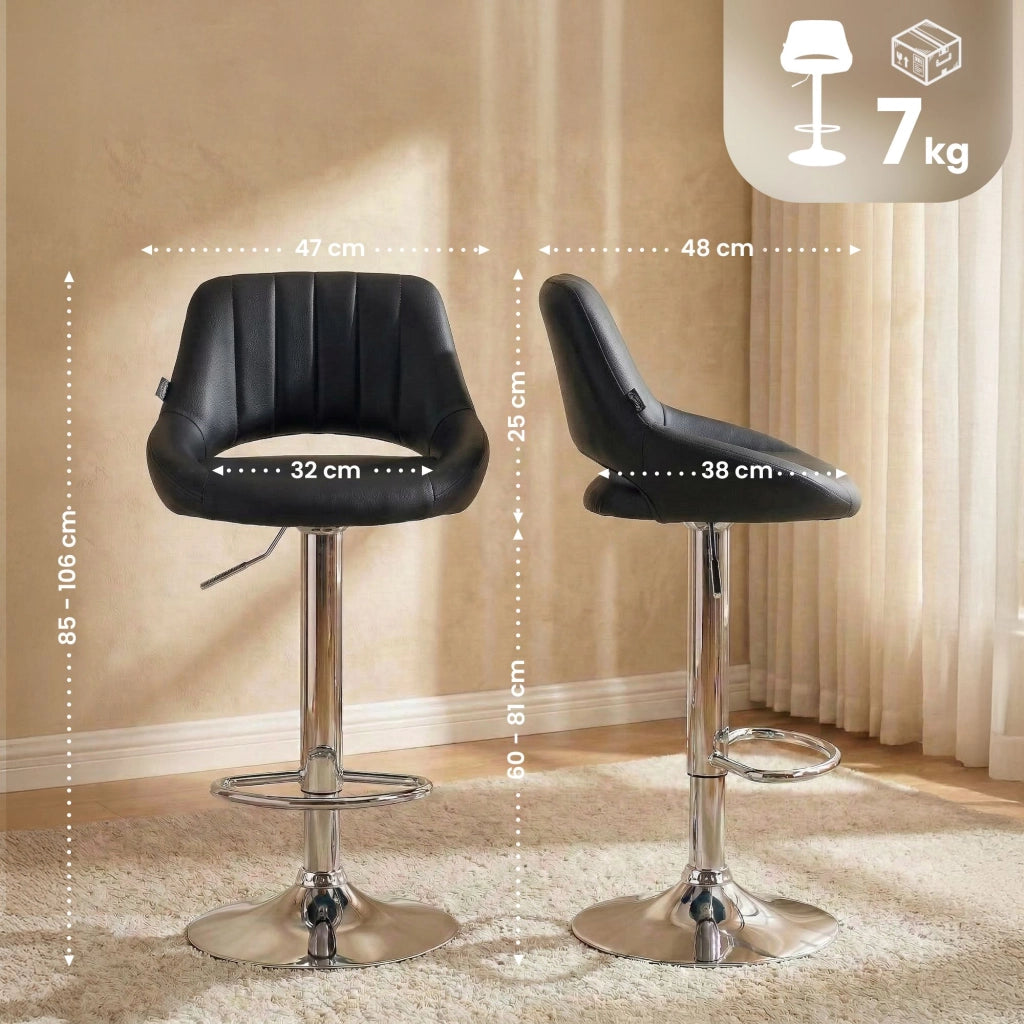 Set di 2 sgabelli da bar Milet ecopelle C 4