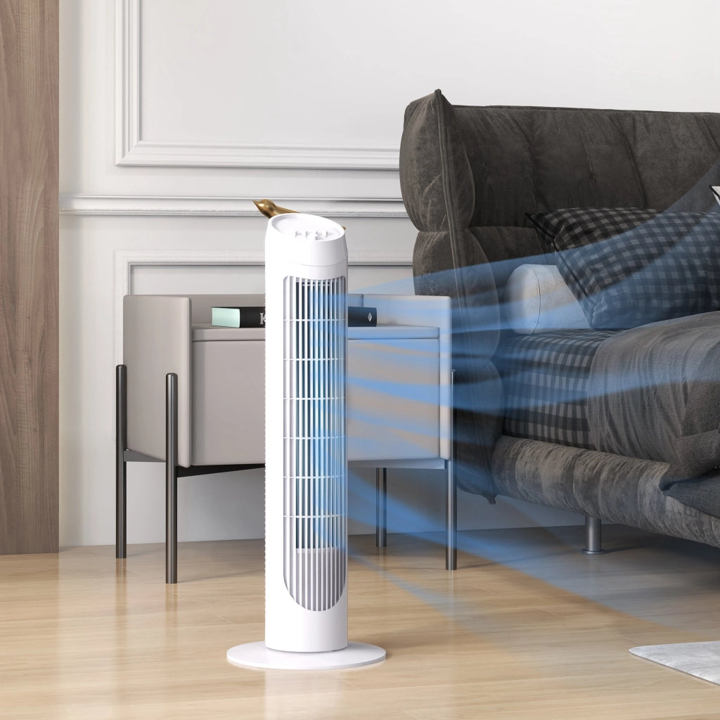 Ventilatore a Torre 45W ¨C zephmum ¨C Bianco ?27x75 cm