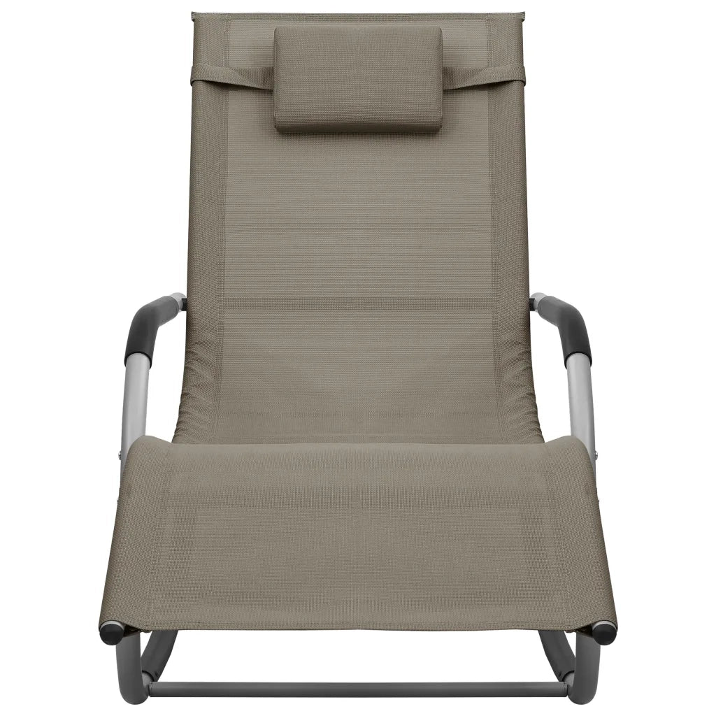 Lettino Prendisole in Textilene Grigio Talpa e Grigio cod mxl 23087
