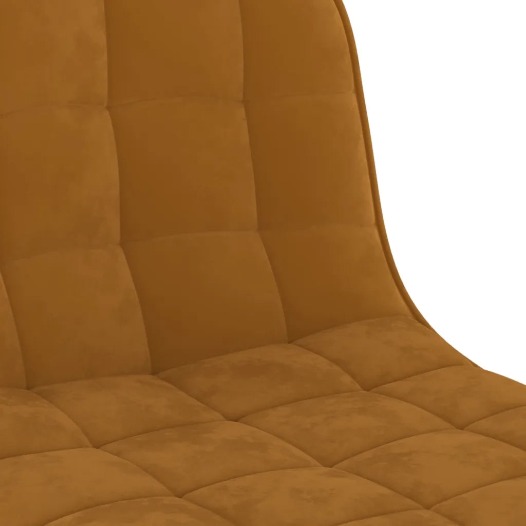 Sgabelli da Bar 2 pz in Velluto Marrone cod mxl 57308