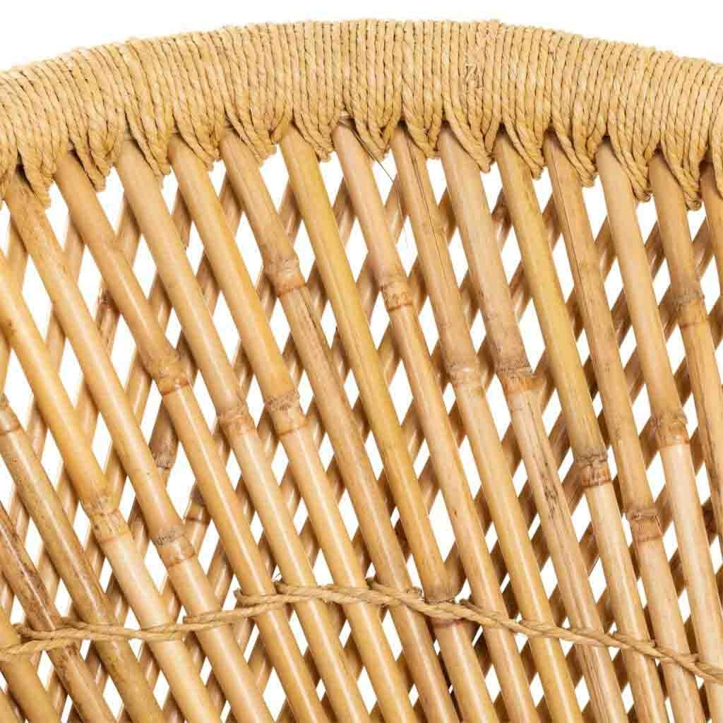 Poltrona tonda in bambù 62x46x83h