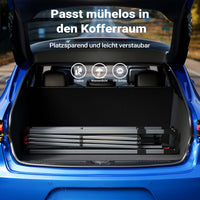 Gazebo pieghevole pop-up grigio, 3 x 3 m con parete laterale e ruote