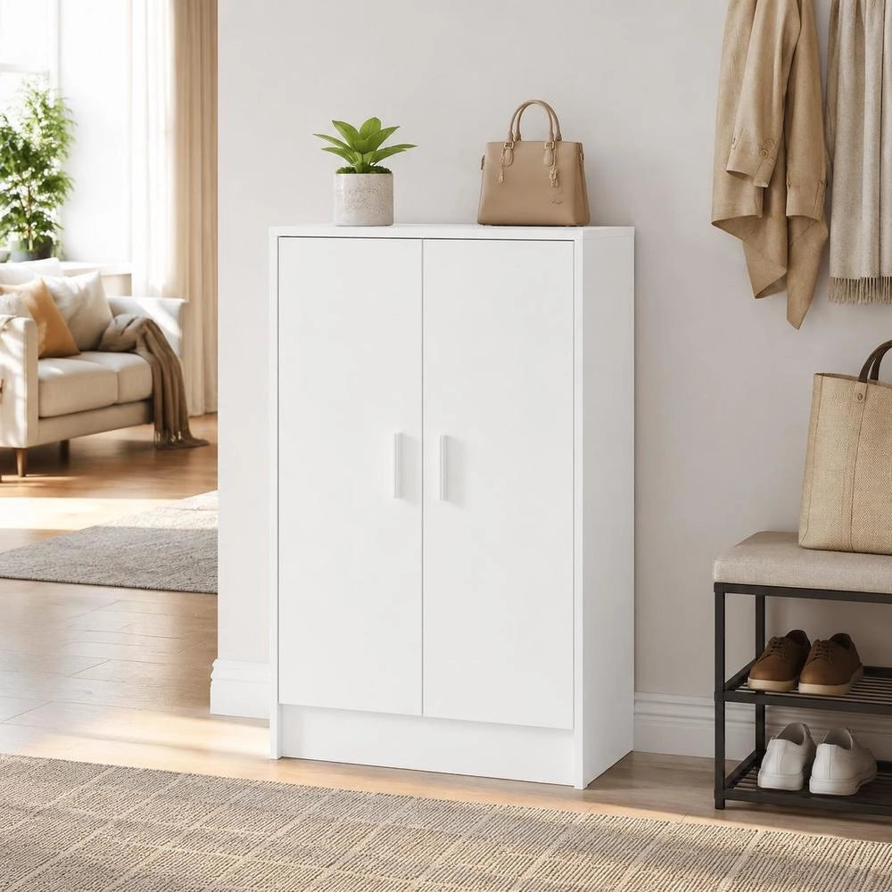 Shoe Cabinet White 60x35x92 Cm Wood-based Material