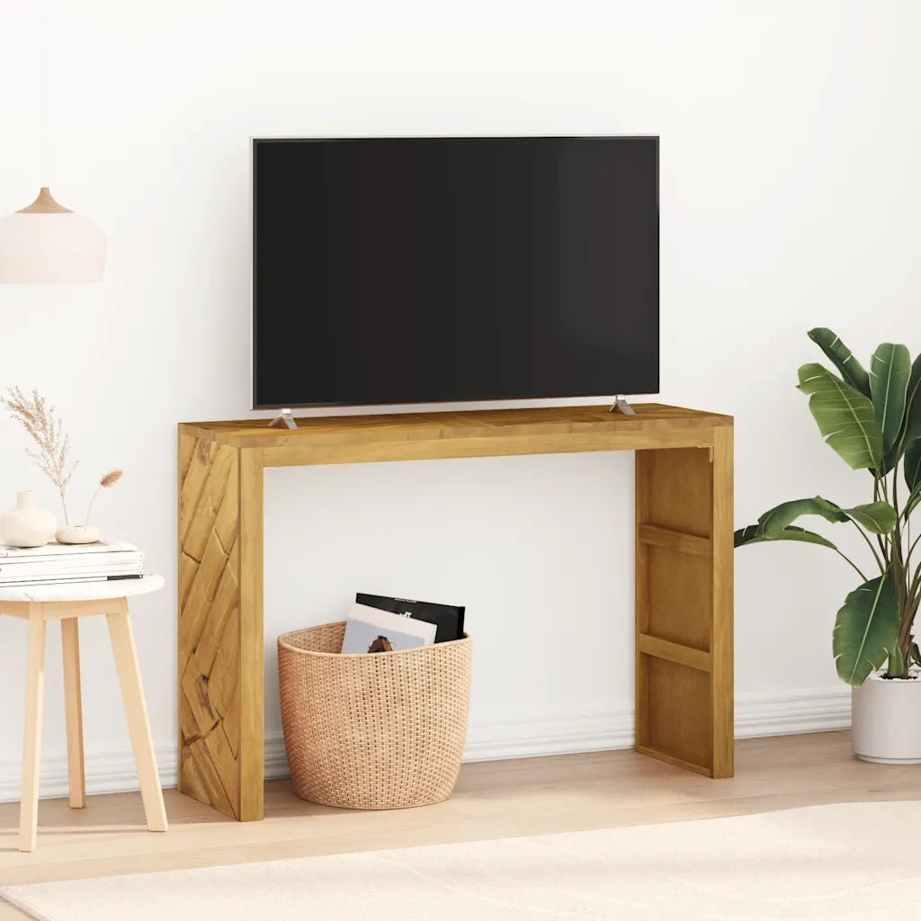 vidaXL Tavolo Consolle 110x35x75 cm in Legno Massello di Teak