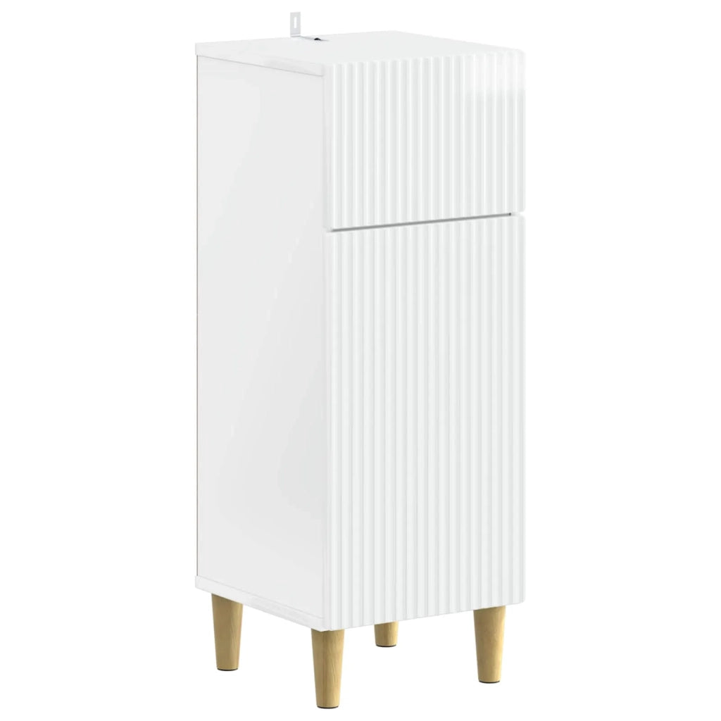 Mobiletto da Bagno ARNHEM Bianco Lucido 30 x 31 x 80 cm 896609