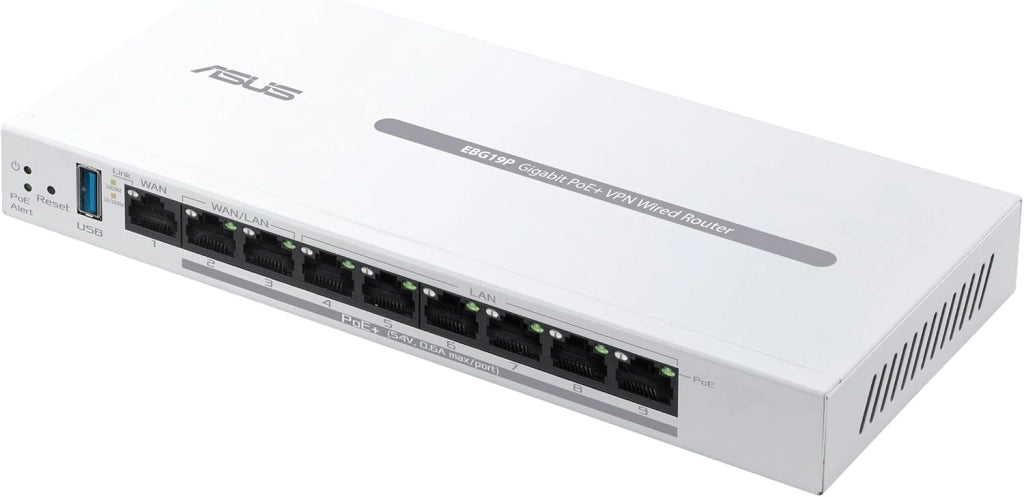 ExpertWifi EBG19P - Router cablato Gigabit PoE a 8 porte + VPN, 123 W, facile gestione centralizzata con l'app ExpertWiFi, firewall a 7 strati