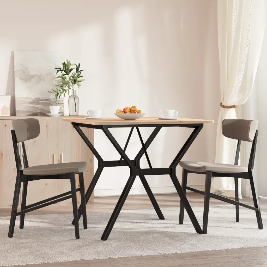 Telaio Gambe a Y per Tavolo da Pranzo 70x70x73 cm in Acciaio