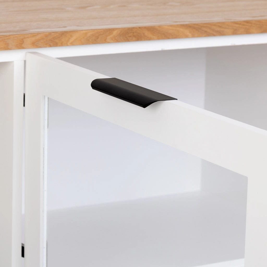 Credenza in legno bianca, 180x42x114h cm