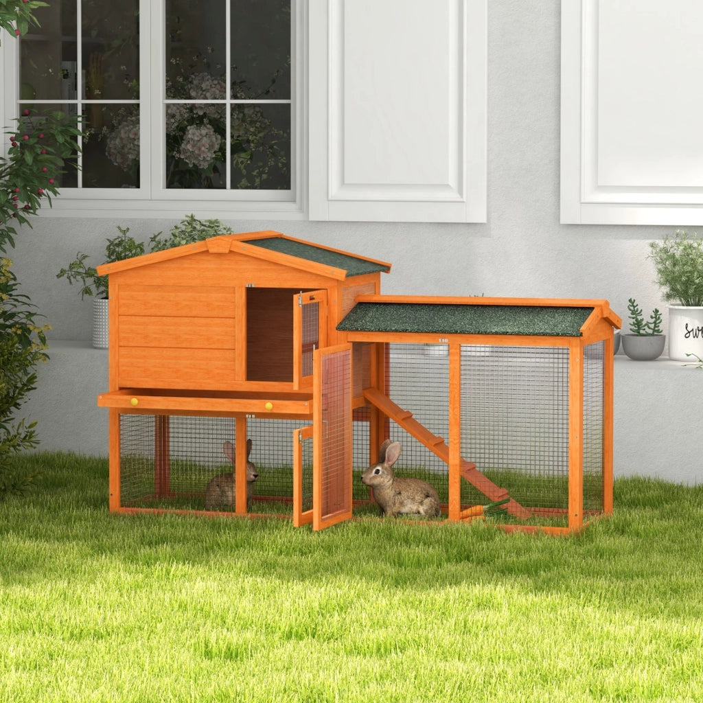 Gabbia per Conigli Grande 150x45x85 cm ¨C zephmum ¨C Legno