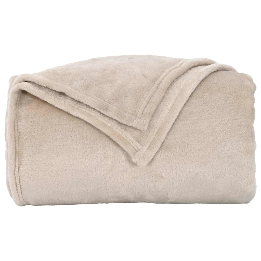 Coperte da Pile 6 pcs Beige 220 x 240 cm Panno