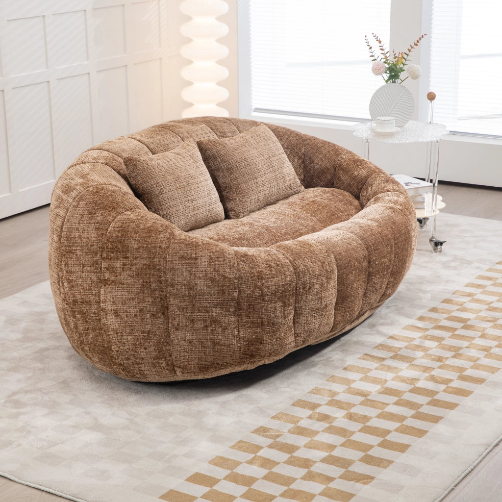 DIVANO Lazy 150x95x63 cm Chenille Caffè