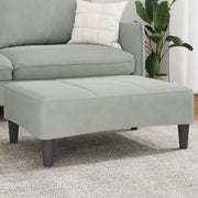 Poggiapiedi Grigio Chiaro 77x55x31 cm in Velluto