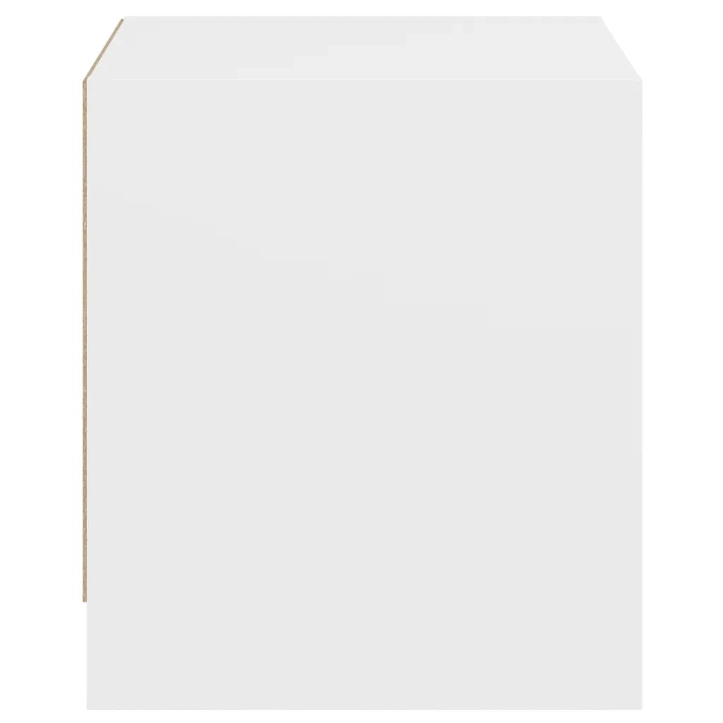 Comodino con Anta in Vetro Bianco 35x37x42 cm 836343