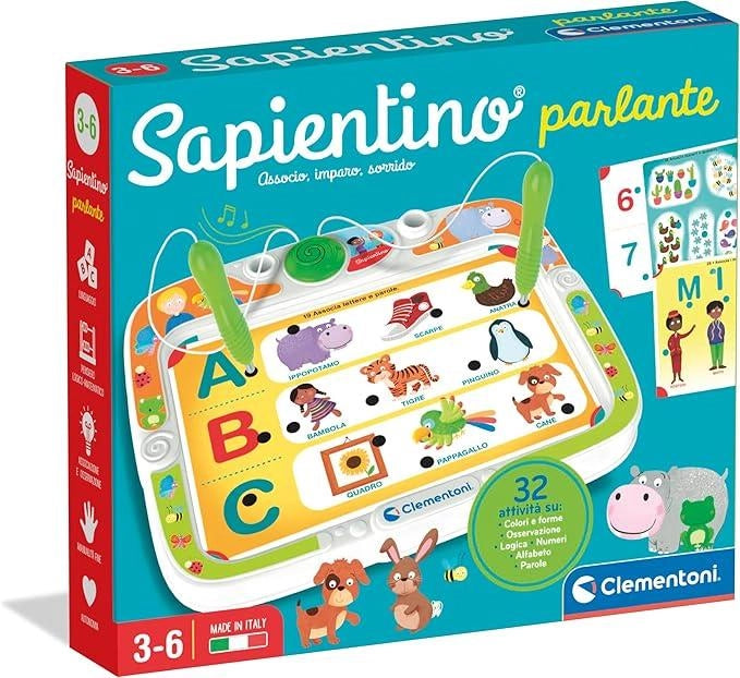 Sapientino - Parlante, Gioco Educativo con Penne Parlanti con 16 Schede e piu di 32 attivita su Temi della Scuola dell`I
