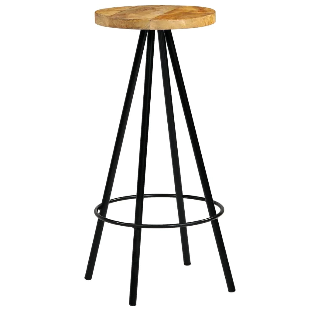 Set di due sgabelli da bar di design seduta in legno massello di mango 1202183