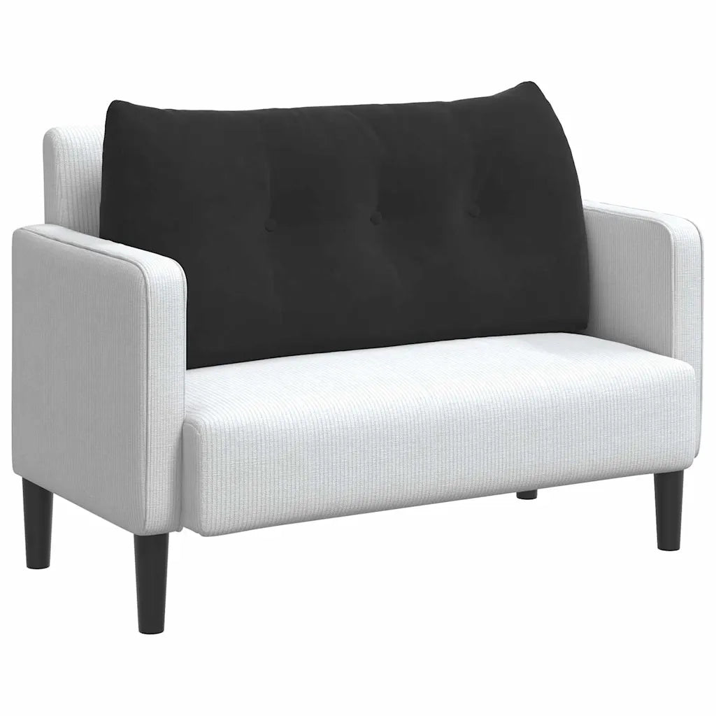Cuscino per Schiena | Cuscino dorsale Nero 100 x 24 x 50 cm Velluto