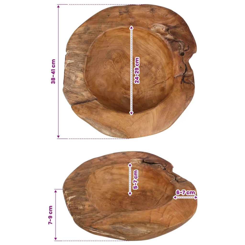 Portafrutta JEPARA Ø 40 cm Legno di teak massello Rotondo 42010336