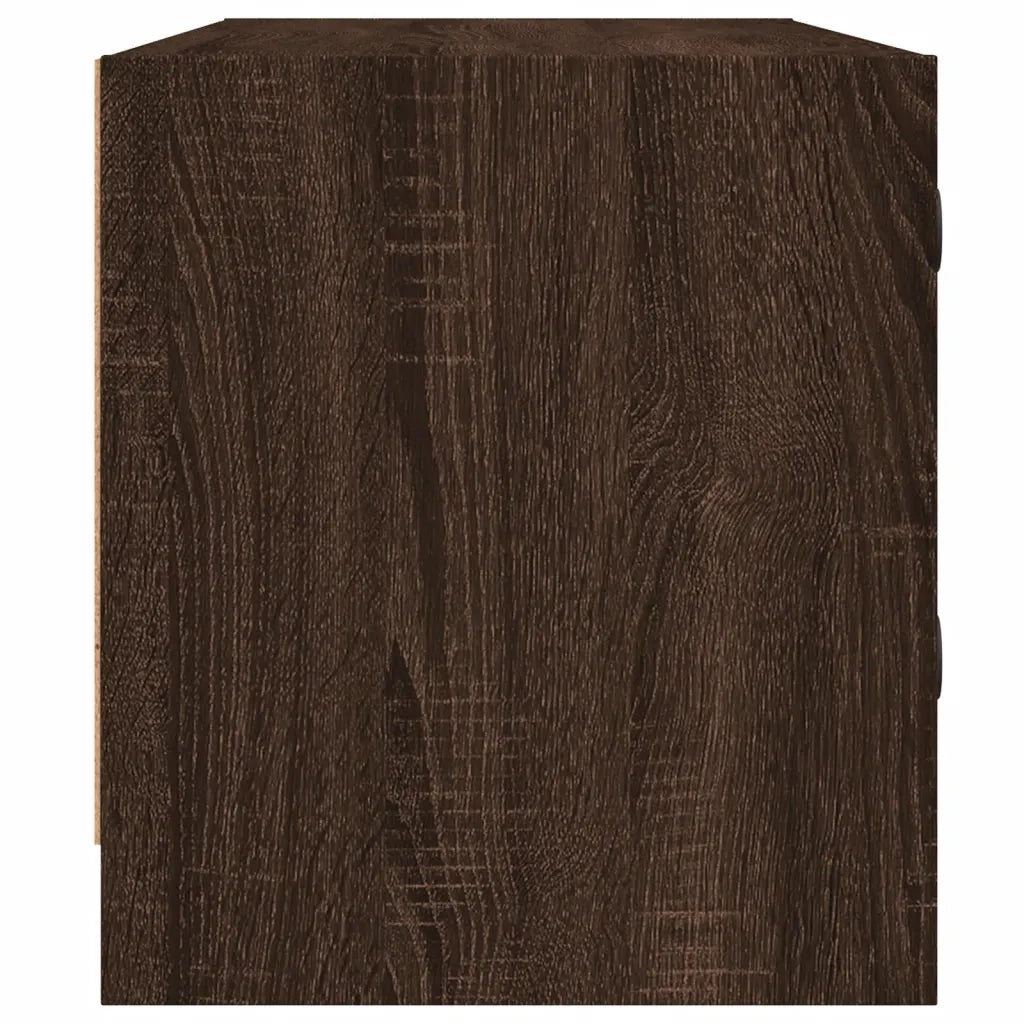 Mobile Porta TV con Ante in Vetro Rovere Marrone 102x37x42 cm 836412