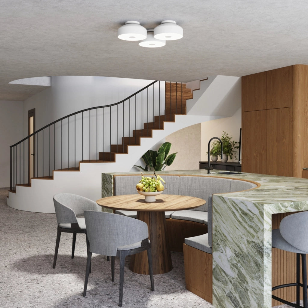 Plafoniera soffitto moderna bianca Ø30cm 4xE27 TEKNAR