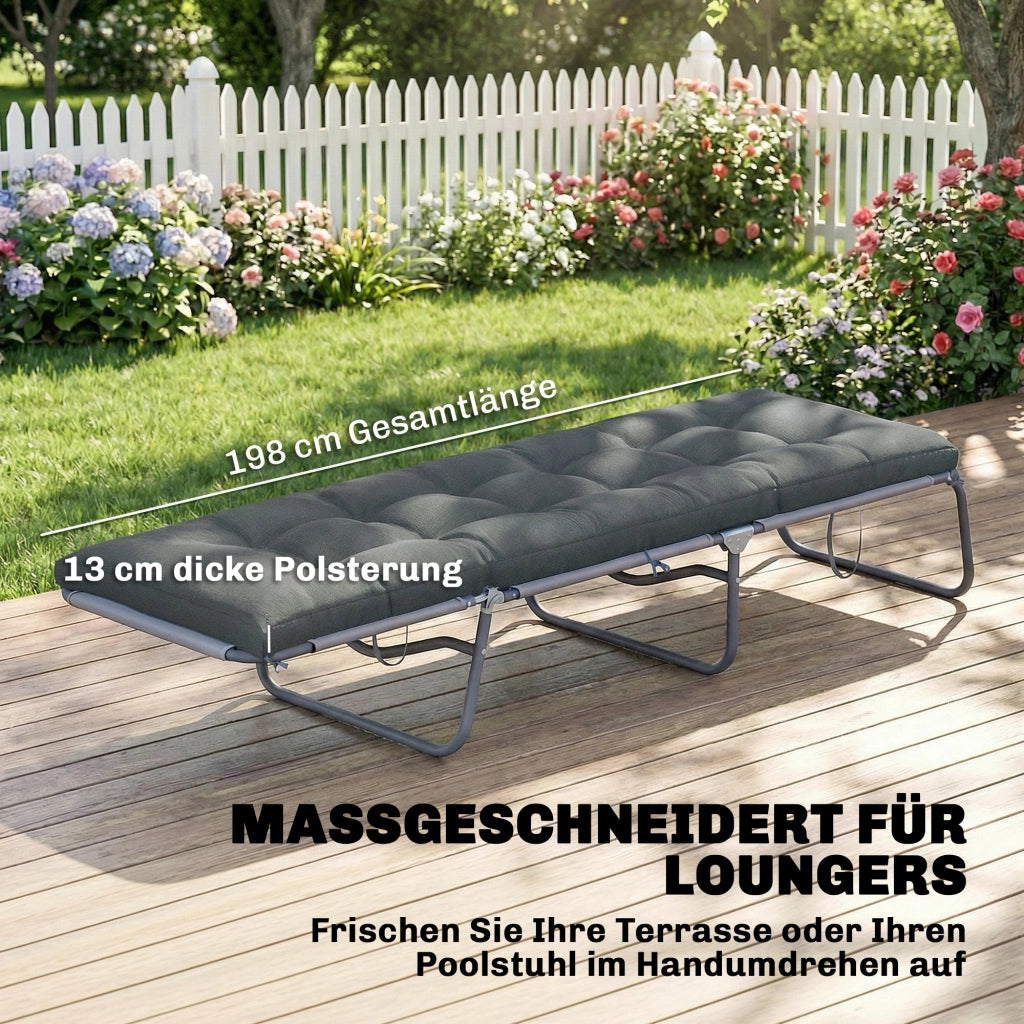 Cuscino per Pallet ¨C zephmum ¨C Grigio Scuro 198x65x13