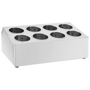 Portaposate con 8 Inserti Rettangolare in Acciaio Inossidabile CFW9844499